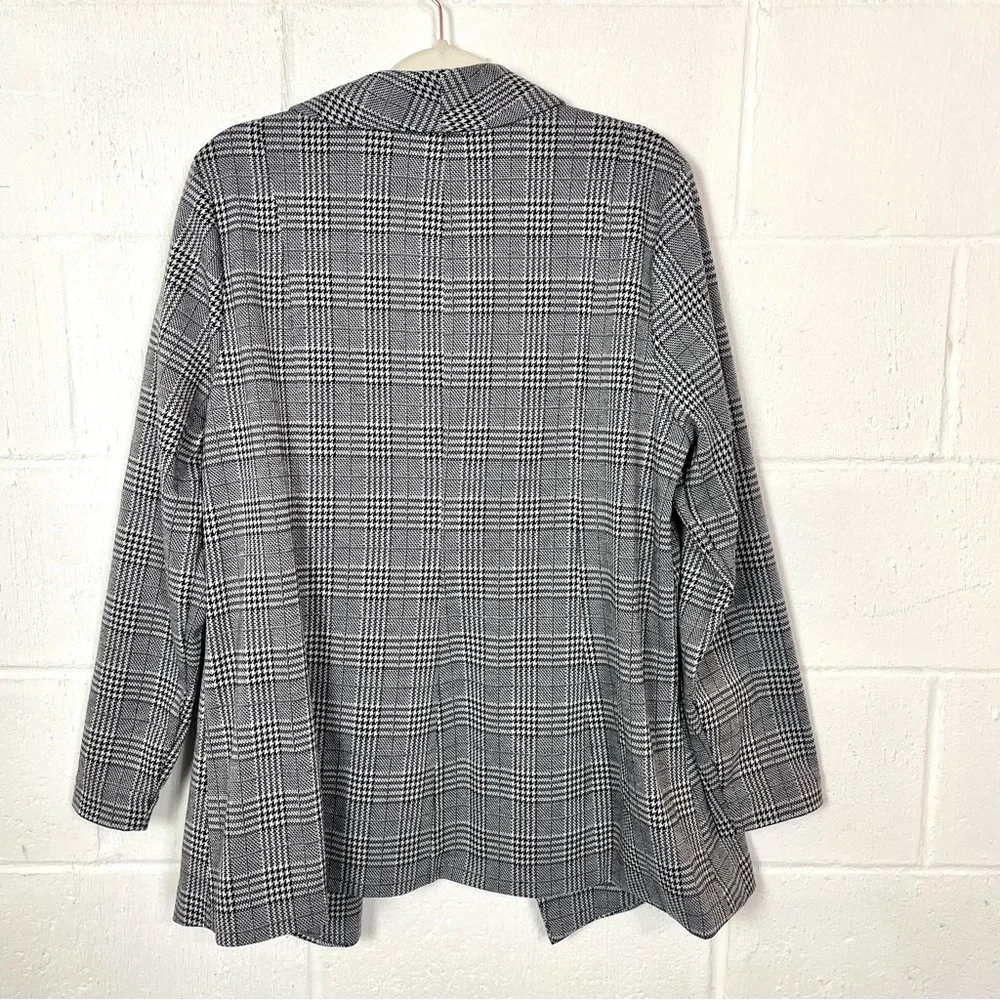 Torrid Herringbone Open Front Oversized Gray Blazer Academia Professor Preppy 1X
